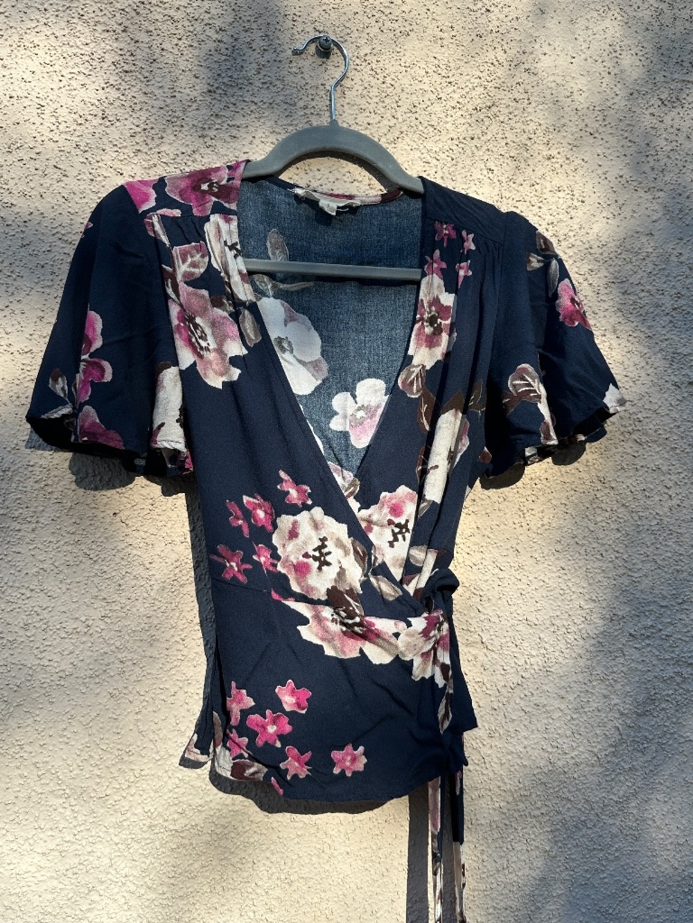 Women's Lovestitch Floral Wrap Blouse, Size Small